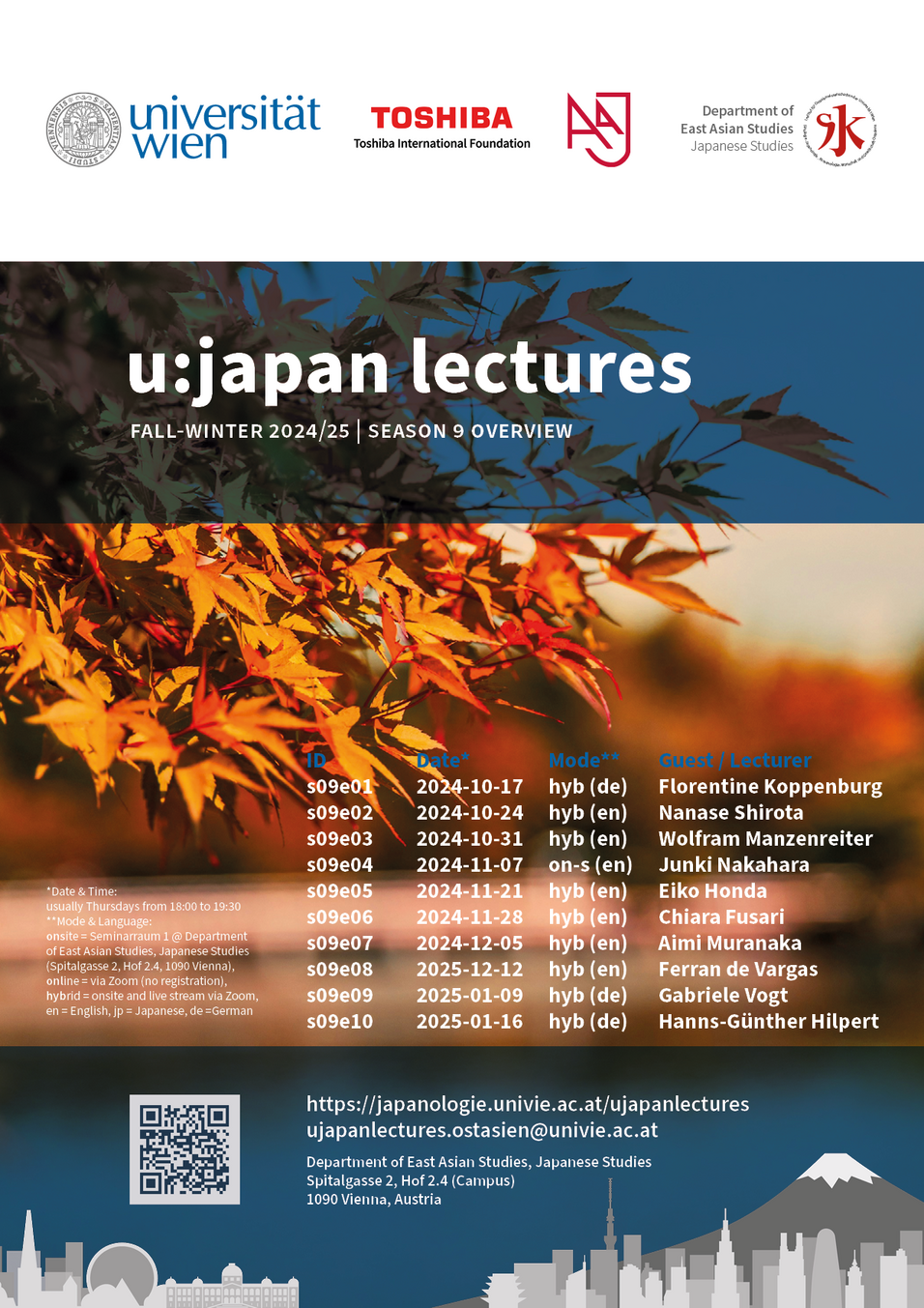 u:japan lectures | fall-winter 2024/25 | season 9 overview